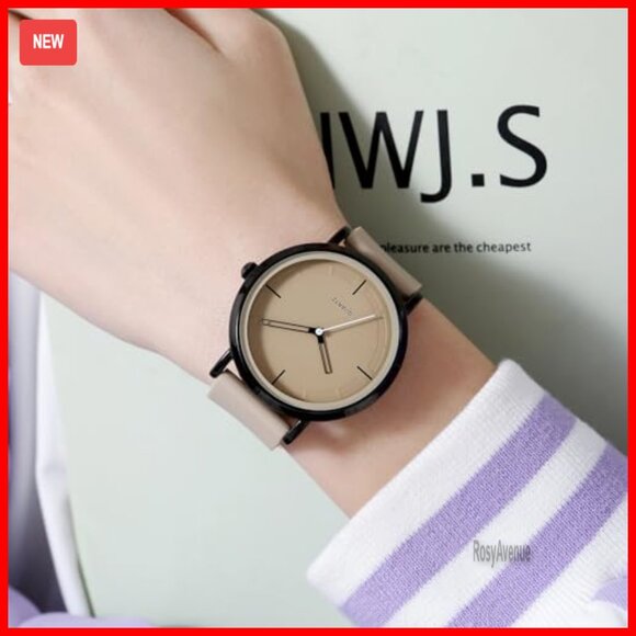 Unisex Quartz Watch Waterproof Silicone Band Minimalist Design